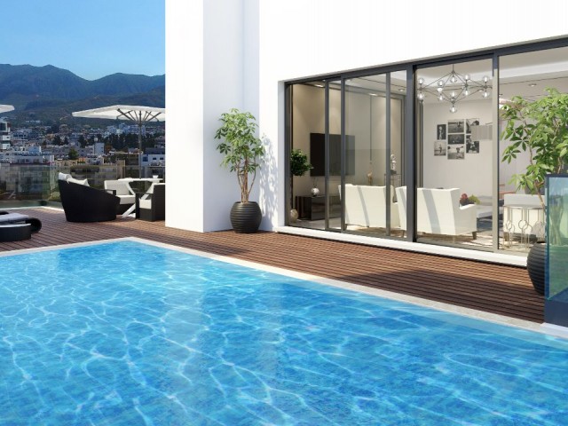 Luxuriöses 3+1-Penthouse mit privatem Pool zum Verkauf in Kasgar