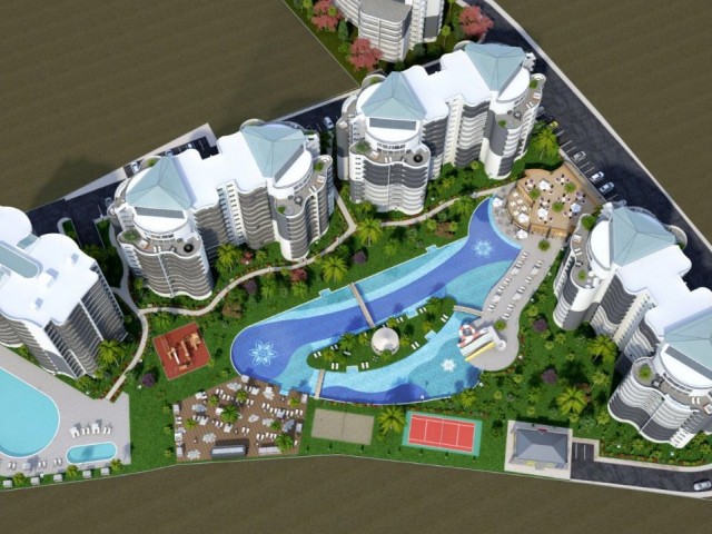 FLATS WITH SEA VIEW AND POOL VIEW IN İSKELE LONG BEACH