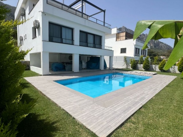 KARMİDE 3+1 VILLA FOR RENT WITH NATURE AND SEA VIEW/POOL