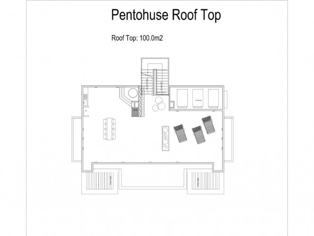 Penthouse-Villa mit 3 Schlafzimmern und Meerblick