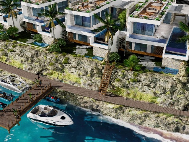 Изысканная вилла с 4 спальнями на берегу моря, частным спа-центром и джакузи на крыше в Кучук-Эренкёй, Северный Кипр — непревзойденная роскошь на побережье