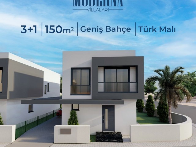 Gönyeli Moderna Villaları 3 Yatak odalı  130m2 ve 150m2 