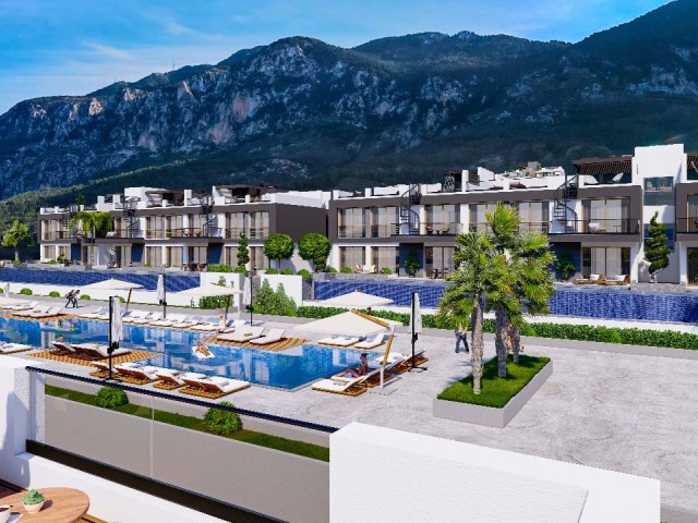 3+1 unglaubliches Penthouse mit linearem Pool in Lapta, Kyrenia.