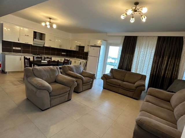 FAMAGUSTA 3+1 NEWLY FURNISHED FLAT FOR RENT WITH SEA AND LAKE VIEW