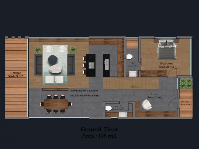 LAPTA'DA SATILIK 4+1 LOFT VILLA