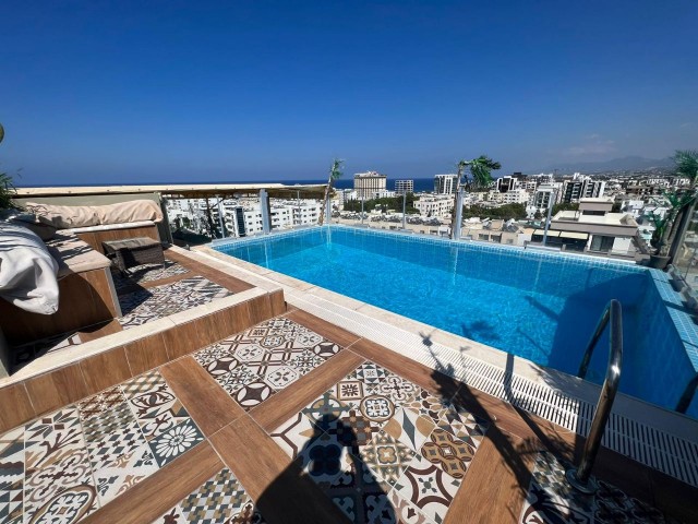 3+1 duplex furnished ultra luxury penthouse with private pool in Yeni Liman / 0548 823 96 10