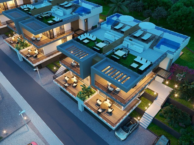 Turkish made villas in the center of Kyrenia in a 3+1 256 m2 site with a down payment of 187.500 STG...