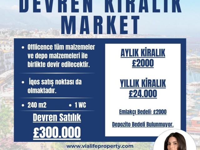 GİRNE KARAOĞLANOĞLU BÖLGESİNDE DEVREN KİRALIK OFF LİCENCE