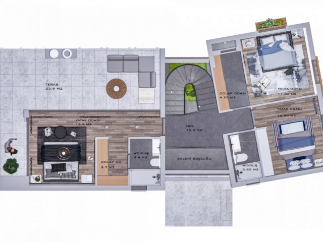 SUNSET MR; EIN ATEMBERAUBENDES PROJEKT, DAS SUPERLUXURIÖSE 1+1-WOHNUNGEN, 2+1 DOPPELHAUSHÄLFTEN, 4+1 VOLLSTÄNDIG FREISTEHENDE VILLA-OPTIONEN UND ZAHLUNGSPLÄNE BIS ZU 20 JAHREN MIT 40 % DOWNLOAD BIETET