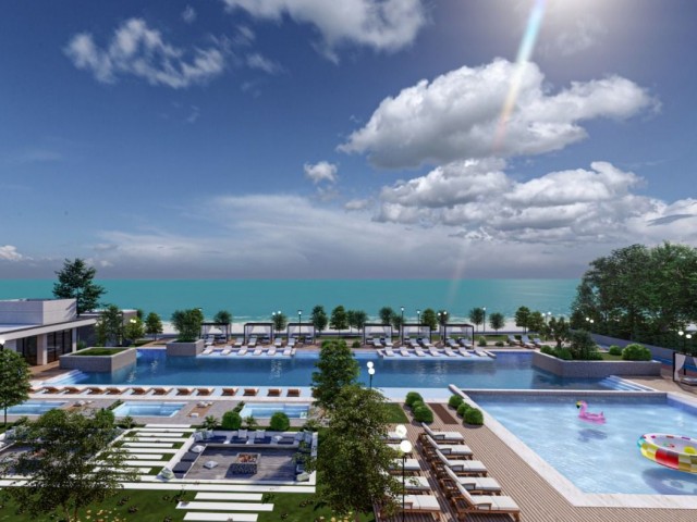 A MAGNIFICENT INVESTMENT PROJECT IN LEFKE - GAZİVEREN WITH ORIGINAL TURKISH TITLE TITLE, SEA-FRONT, HOTEL CONCEPT, OFFERING FLEXIBLE PAYMENT PLANS AND 12 MONTHS HOLIDAY OPPORTUNITIES WITH PRICES STARTING FROM £49,000.