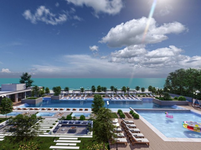 A MAGNIFICENT INVESTMENT PROJECT IN LEFKE - GAZİVEREN WITH ORIGINAL TURKISH TITLE TITLE, SEA-FRONT, HOTEL CONCEPT, OFFERING FLEXIBLE PAYMENT PLANS AND 12 MONTHS HOLIDAY OPPORTUNITIES WITH PRICES STARTING FROM £49,000.