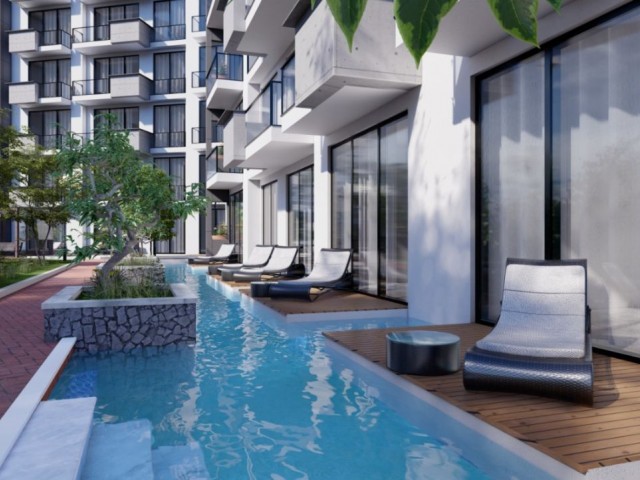 A MAGNIFICENT INVESTMENT PROJECT IN LEFKE - GAZİVEREN WITH ORIGINAL TURKISH TITLE TITLE, SEA-FRONT, HOTEL CONCEPT, OFFERING FLEXIBLE PAYMENT PLANS AND 12 MONTHS HOLIDAY OPPORTUNITIES WITH PRICES STARTING FROM £49,000.