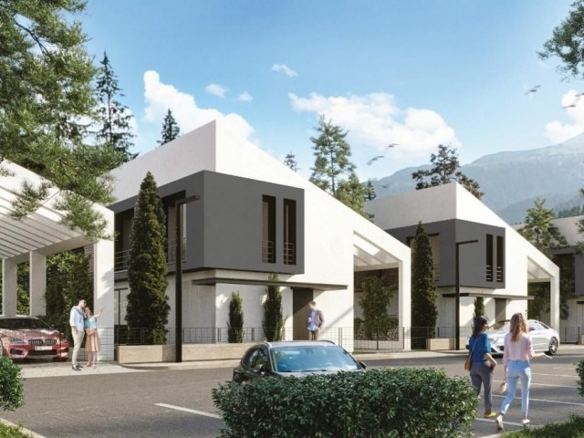3+1 Duplex-Luxusvilla mit Berg- und Meerblick Karşıyaka/Girne
