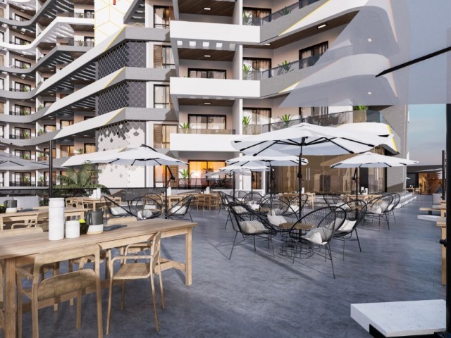 آپارتمان 0+1، 1+1 و 2+1 برای فروش در LEFKE-YEŞİLYURT، پروژه ای خیره کننده با ساحل خصوصی در ساحل، با قیمت هایی که از 61000 پوند شروع می شود.