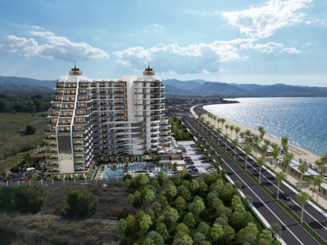 0+1, 1+1 AND 2+1 FLATS FOR SALE IN LEFKE- YEŞİLYURT, A STUNNING PROJECT WITH A PRIVATE BEACH ON THE BEACH, WITH PRICES STARTING FROM £61,000