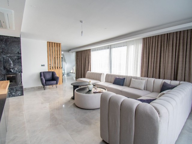 4+2 Triplex Luxury Villa with Pool in Girne Arapköy Region, on 2 Acres of Land, 450 M² Indoor Usage Area