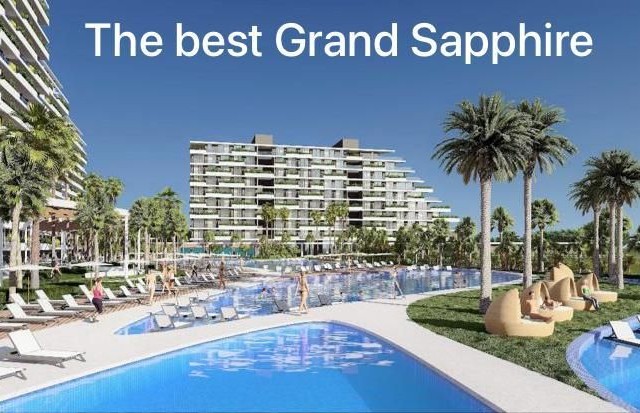 Grand Sapphire. Blok F.. 1+1 luks daire..Taksit plani mev.cut.DENIZ MANZARALI