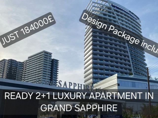 FIRSAT🔥🔥🔥 Grand Sapphire Blok B'da 2+1 luks daire.. Design paket dahil