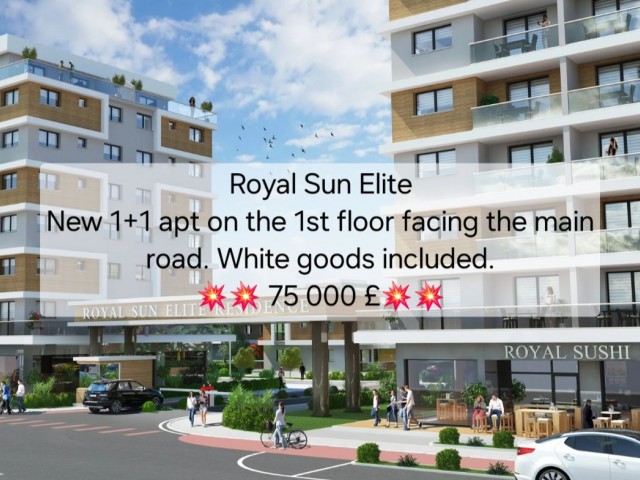 Firsat daire 🔥🔥🔥 Royal Elite Sun'da 1+1 beyaz esyali sifir daire.. 