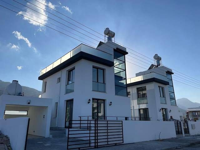 New Modern 4+1 Villa for Sale with Uninterrupted Sea and Mountain View in Çatalköy