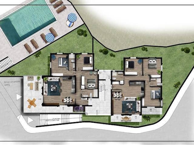 3+1 Luxury and Comfortable Project Apartments Available In Catalkoy, Kyrenia