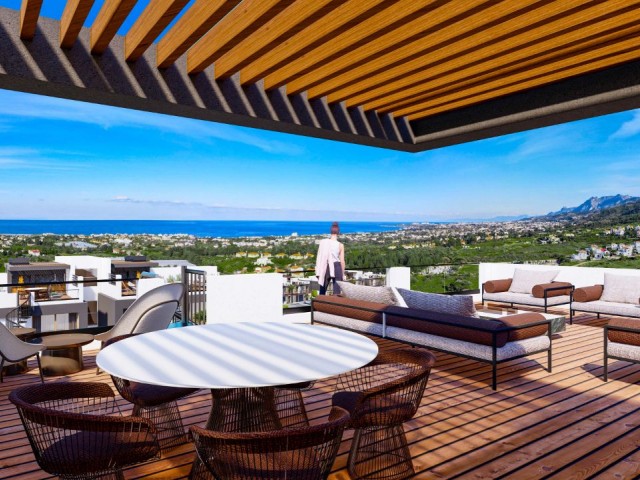 Luxuriöses 2+1-Penthouse zum Verkauf mit Dachterrasse und in Strandnähe in Lapta