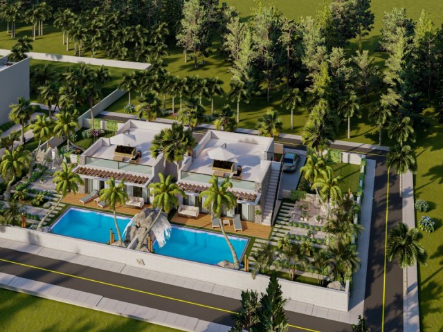 Luxuriöse und moderne Villa mit 3 Schlafzimmern in einem Gesundheits- und Wellness-Resort-Projekt in der Nähe der Berge in Tatlısu