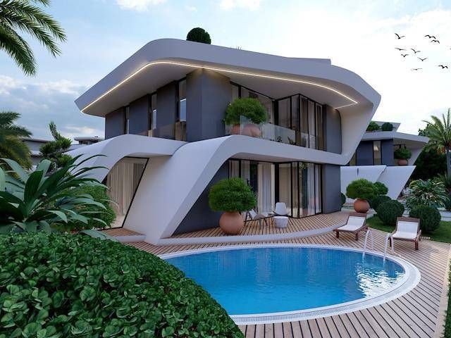 Moderne 4+1 Villa mit privatem Pool und Garten zu verkaufen