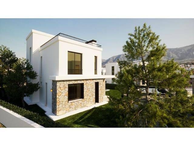 Girne Edremit'te Satılık Modern 3+1 Lüks Villa Opsiyonel Yüzme Havuzlu