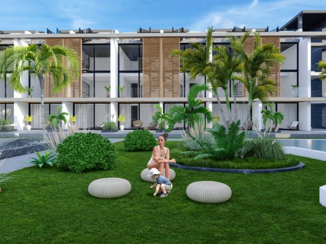 Modernes Luxus-Studio-Apartment mit privatem Pool zum Verkauf in Iskele Long Beach