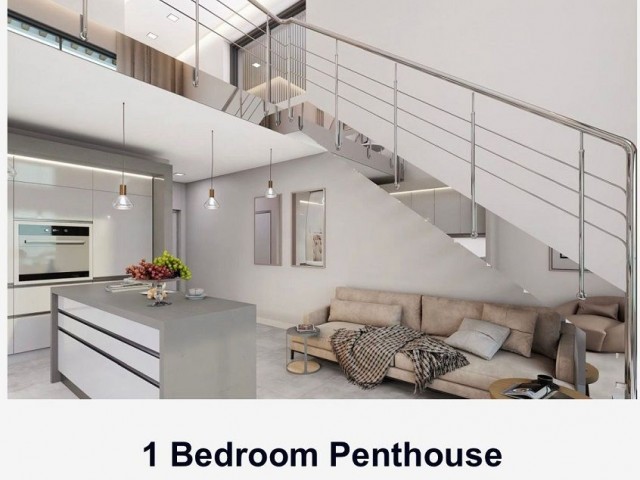 Gelegenheit 1+1 Penthouse zum Verkauf in einem multifunktionalen Grundstück in Esentepe...