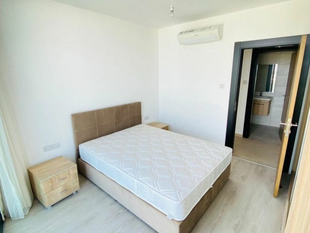 Fully furnished 1+1 flat for rent with sea and mountain views in a residence in Karakum, Girne 