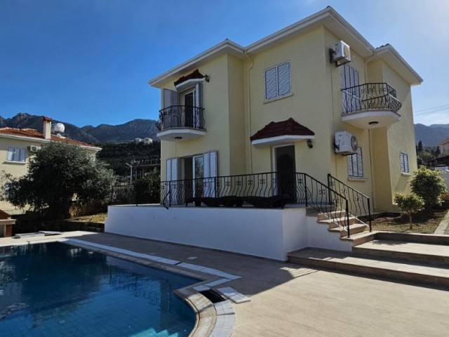 3+1 VILLA FOR RENT IN KYRENIA YEŞİLTEPE / PRIVATE POOL / BIG GARDEN