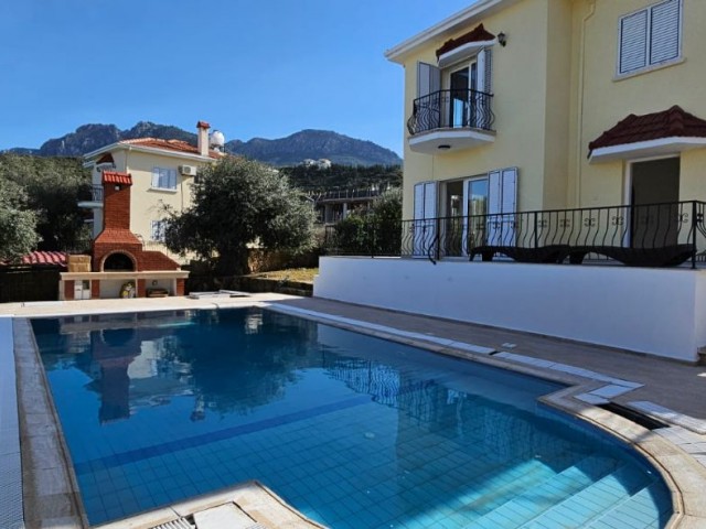 3+1 VILLA FOR RENT IN KYRENIA YEŞİLTEPE / PRIVATE POOL / BIG GARDEN