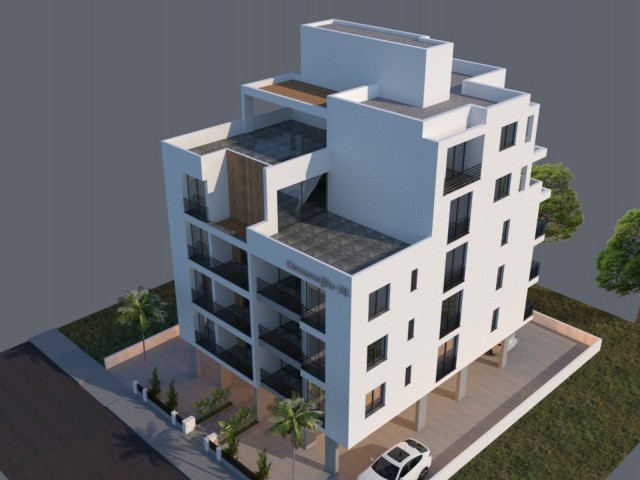 Türkische KOÇANLI-Fassade 2+1 WOHNUNG ZU VERKAUFEN in Dereboyu Nikosia, 2. Etage