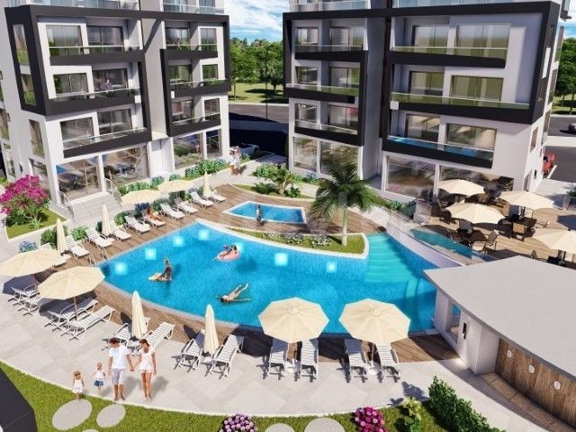 Fully Furnished Flat for Sale in a complex with a shared pool in Iskele Bahçeler
