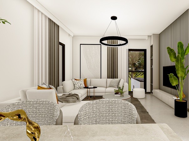 آپارتمان برای فروش توسط مالک در یک پروژه فوق العاده در جاده نیکوزیا در منطقه فاماگوستا چاناکاله 95 متر مربع 2+1 ساعت