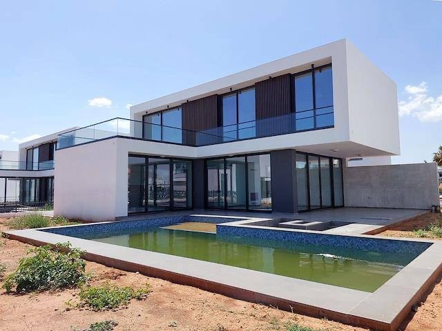 SULER LUXURY VILLA FOR SALE IN FAMAGUSTA TUZLA AREA WITH 40 m2 PRIVATE POOL, HEATING SYSTEM, LIVE FIREPLACE