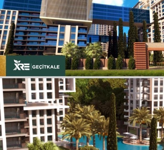 1+1 FLAT IN FAMAGUSTA/GEÇITKALE, 130 m2 WITH GUARANTEE, FLAT IN PROJECT PHASE FOR SALE..0533 859 21 66