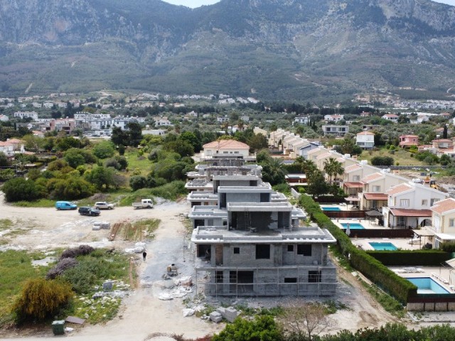 4+1 FULLY DETACHED VILLAS FOR SALE IN GIRNE/LAPTA WITH MOUNTAIN AND SEA VIEWS AND PRIVATE POOL, 200 m FROM THE SEA..0533 859 21 66