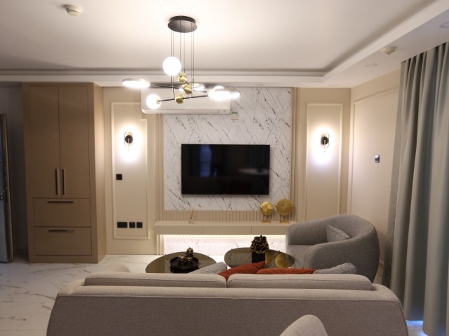 ULTRA LUXURY 1+1 FLAT FOR SALE IN GİRNE/CENTER, NEXT TO COLONY HOTEL, FULLY FURNISHED WITH POOL-GYM-HAMAM..0533 859 21 66