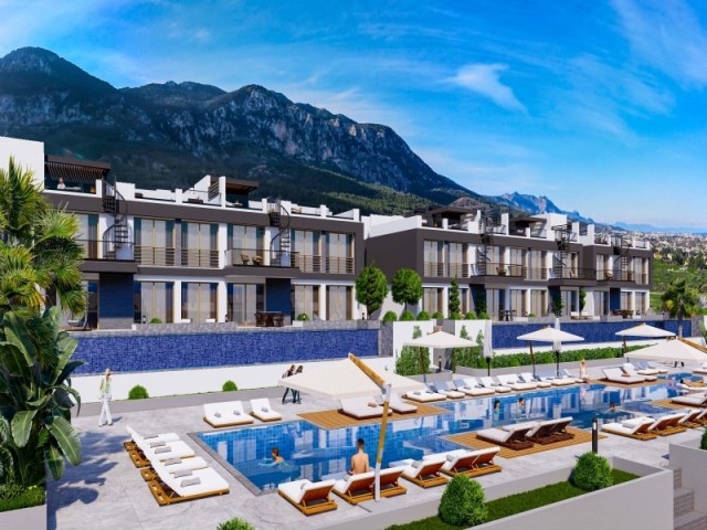 PREMIUM FLAT AND UNIQUE IN PRICE ULTRA LUXURY 133 m2 1+1 PENTHOUSE FLAT WITH TERRACE FOR RESALE IN EMTAN SPECTRA MARS PROJECT IN GIRNE/LAPTA .. 0533 859 21 66