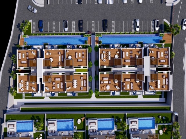 PREMIUM-WOHNUNG UND EINZIGARTIG IM PREIS ULTRA-LUXUS 133 m2 1+1 PENTHOUSE-WOHNUNG MIT TERRASSE ZUM WIEDERVERKAUF IN EMTAN SPECTRA MARS PROJEKT IN GIRNE/LAPTA .. 0533 859 21 66