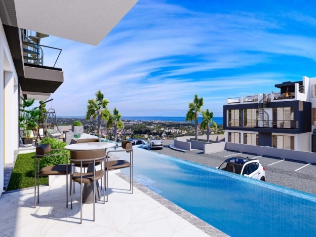 PREMIUM FLAT AND UNIQUE IN PRICE ULTRA LUXURY 133 m2 1+1 PENTHOUSE FLAT WITH TERRACE FOR RESALE IN EMTAN SPECTRA MARS PROJECT IN GIRNE/LAPTA .. 0533 859 21 66