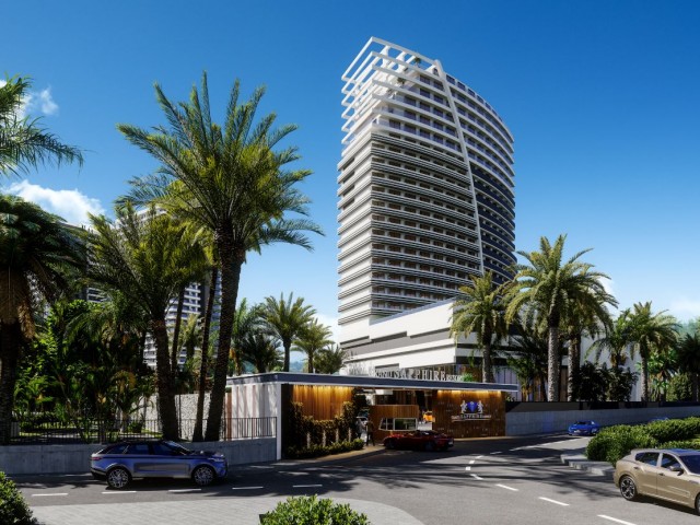 آپارتمان 1+1 برای فروش با منظره دریا در طبقه هفدهم در ویژه ترین پروژه TRNC، Grand Sapphire