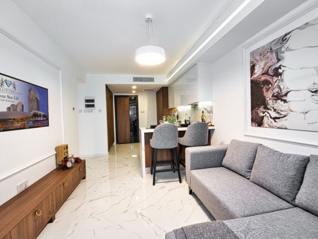 1+1 Wohnung zum Verkauf mit Meerblick im 17. Stock in TRNCs außergewöhnlichstem Projekt, Grand Sapphire