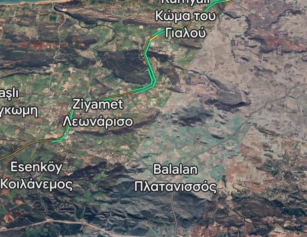 GRUNDSTÜCK ZU VERKAUFEN STANDORT: İSKELE BALALAN FLÄCHE: 5 ERKLÄRT 2 EVLEK QUADRATMETER: 7,359 m2 TI