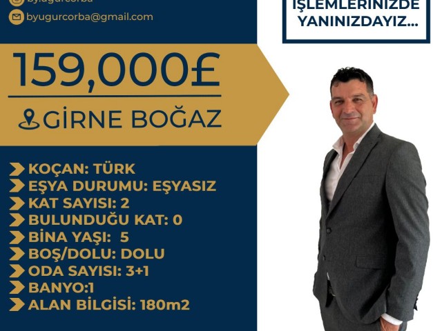 GİRNE BOĞAZ'DA 3+1 İKİZ VİLLA