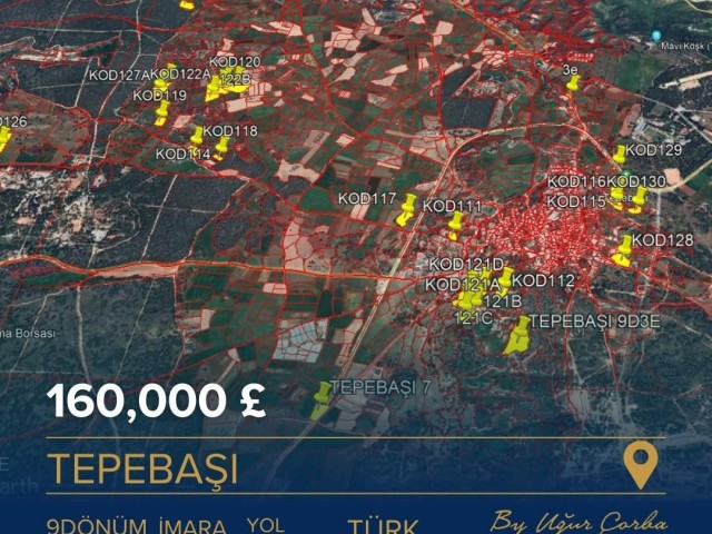 قیمت زمین سرمایه گذاری TEPEBAŞI قابل از دست دادن نیست