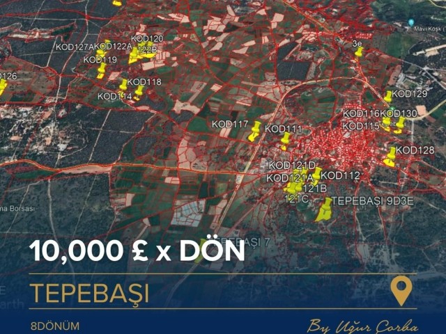 قیمت زمین سرمایه گذاری TEPEBAŞI قابل از دست دادن نیست